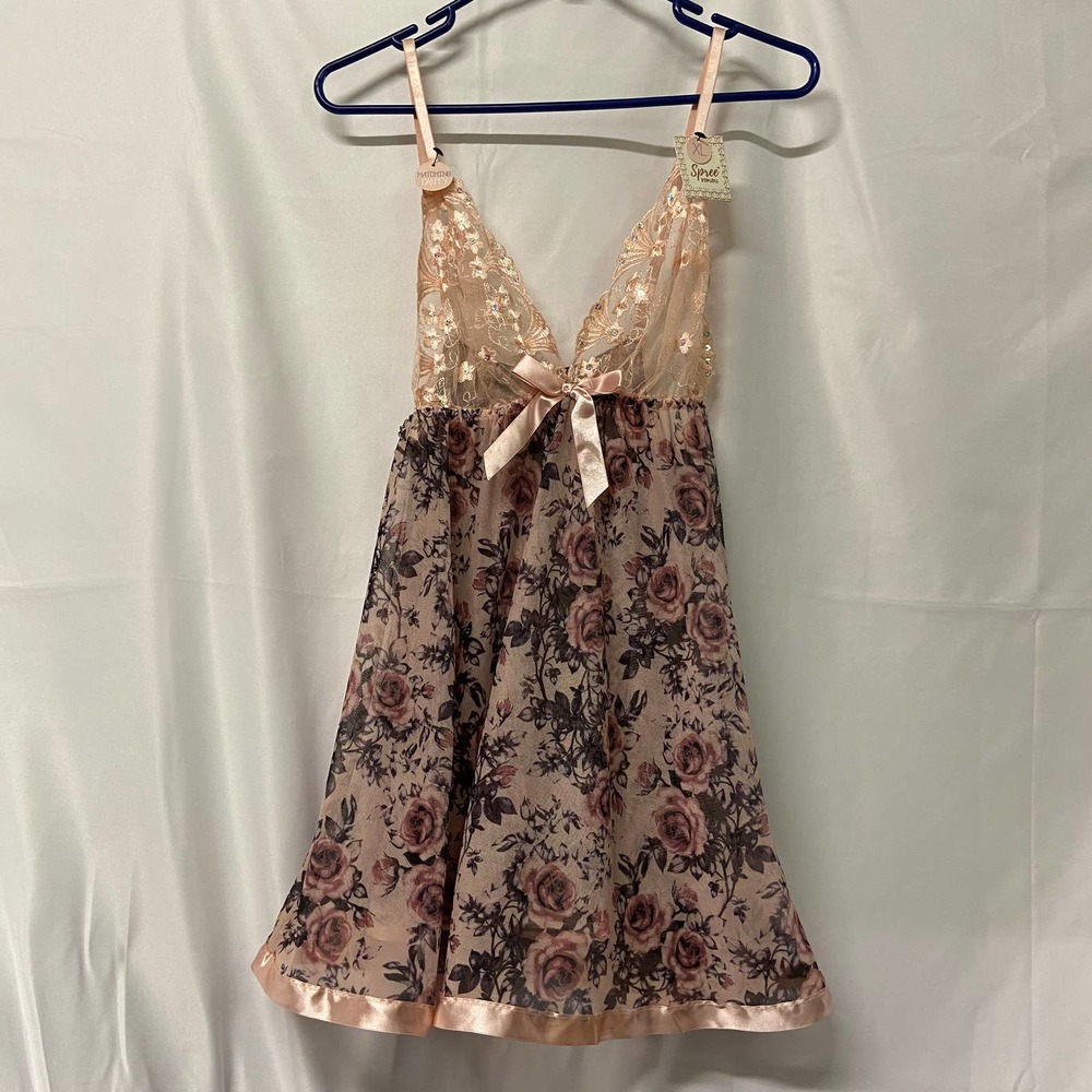 Spree Intimates 2 Pieces Set w/Panties NWT Size XL Style 2650BD-1 Victrose